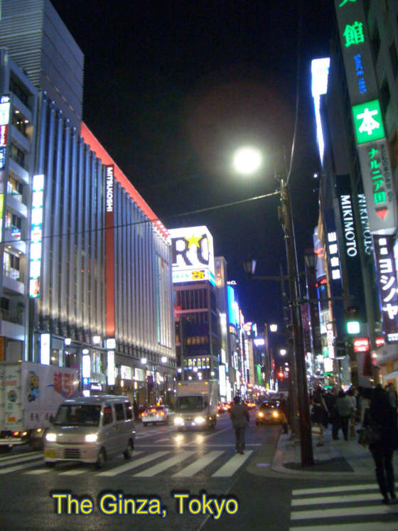 The Ginza District of Tokyo